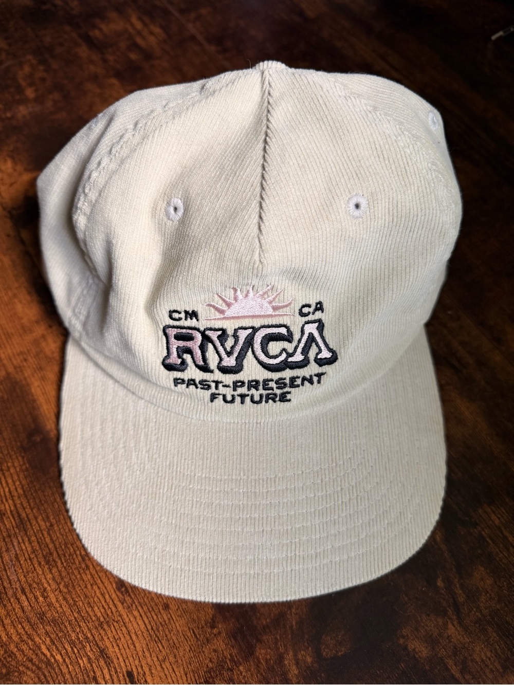 RVCA Very Light Blueish/Greenish SnapBack with Pink & Black Embroidery